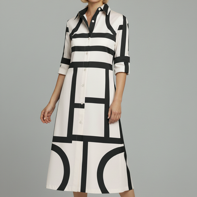 Genevieve™ Geometric Midi Dress