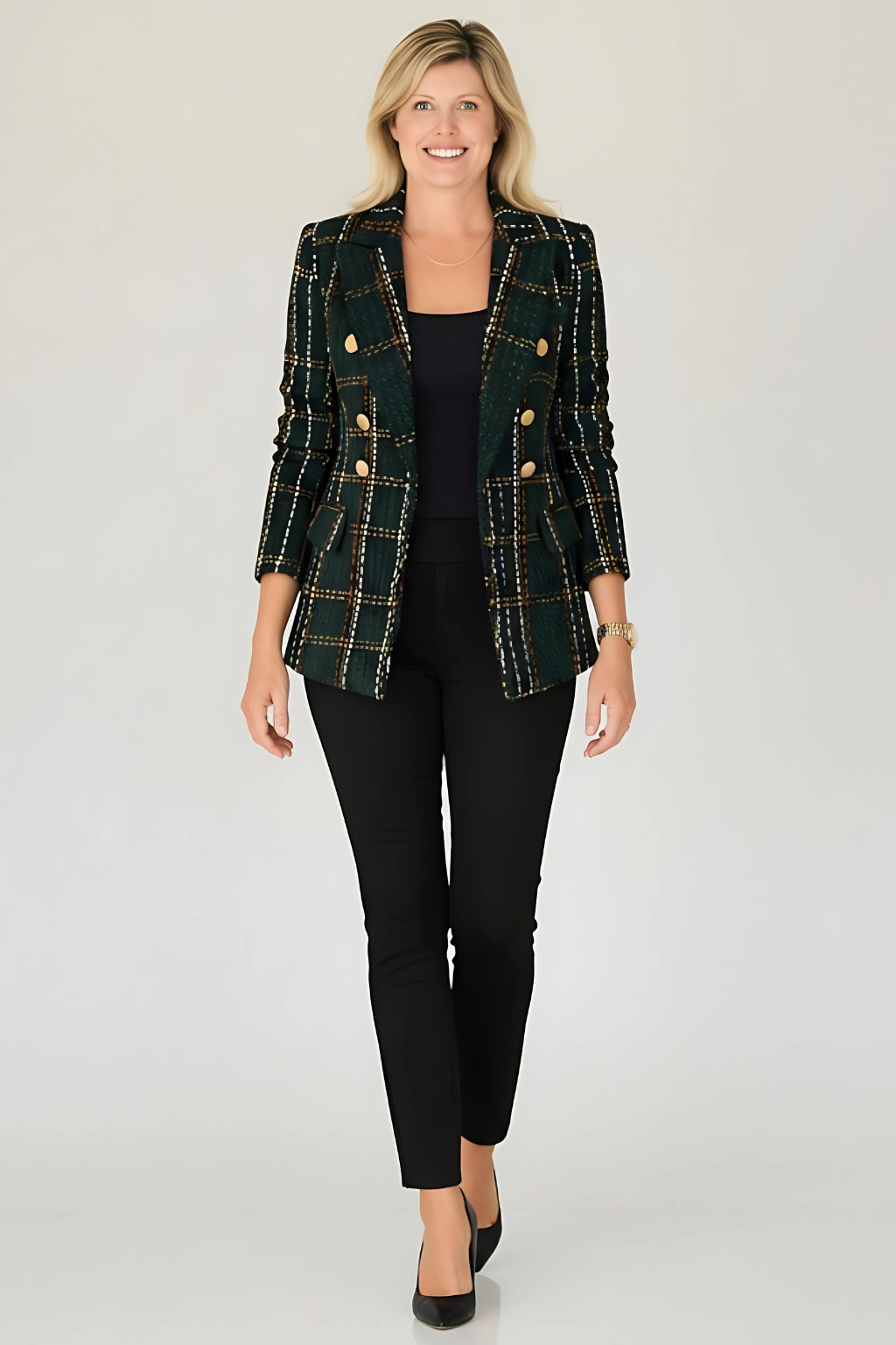 ABBEY | Stylish Checked Blazer