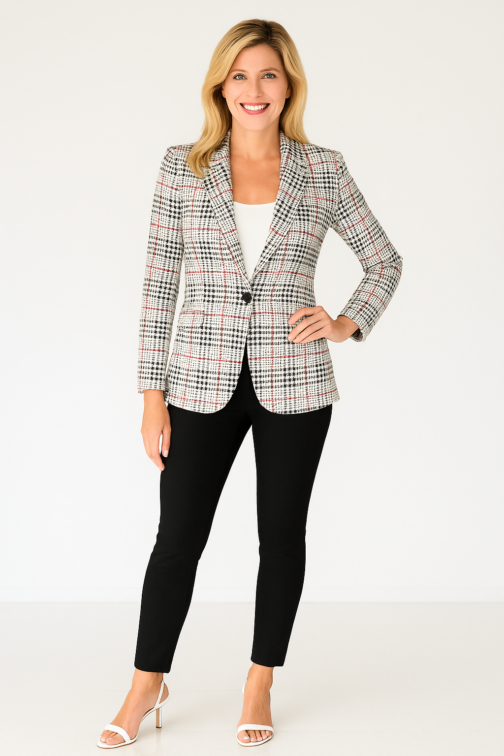 JOVIE | Elegant Printed Shawl Collar Blazer