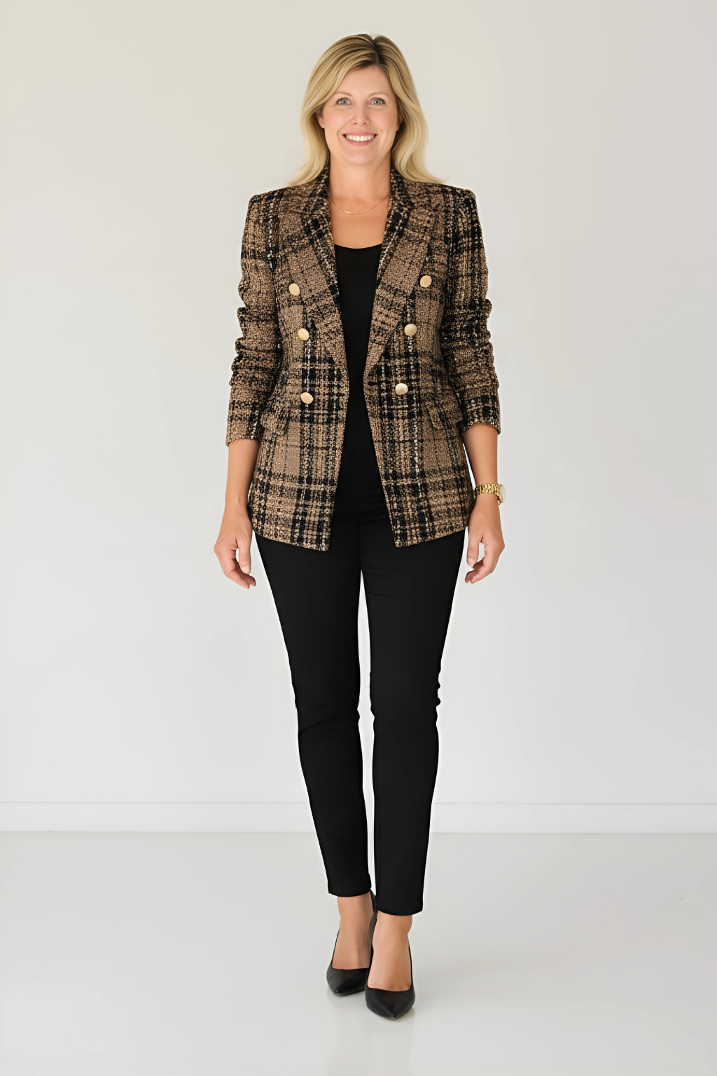 ABBEY | Stylish Checked Blazer