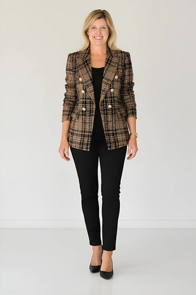 ABBEY | Stylish Checked Blazer