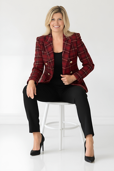 ABBEY | Stylish Checked Blazer