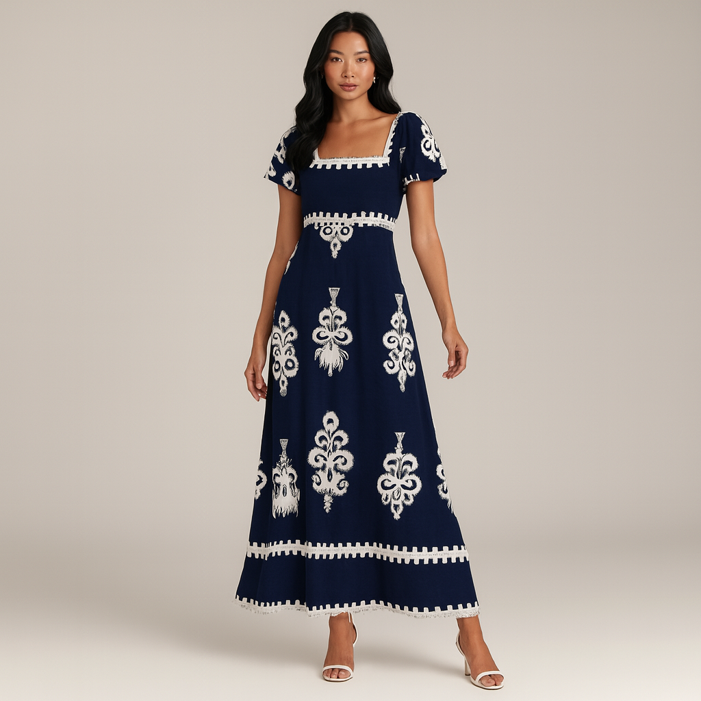 Aria Navy Square Maxi