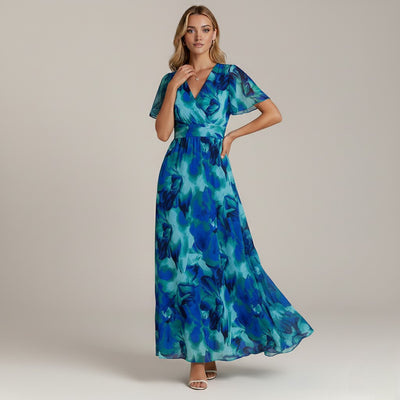 Nora V-Neck Short Maxi
