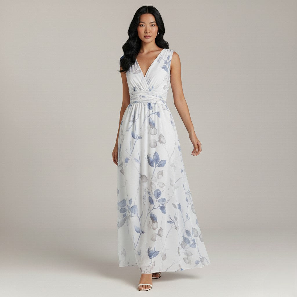 Mia Plant Print Maxi