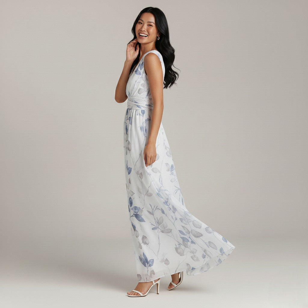 Mia Plant Print Maxi