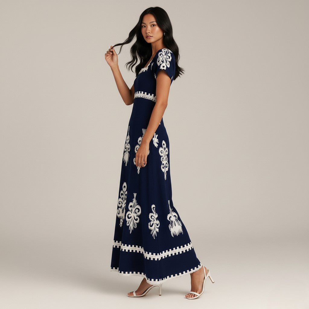 Aria Navy Square Maxi