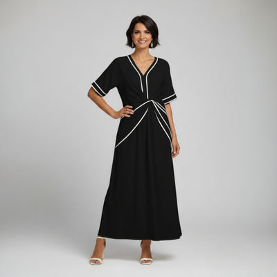 Draped Linen Dress