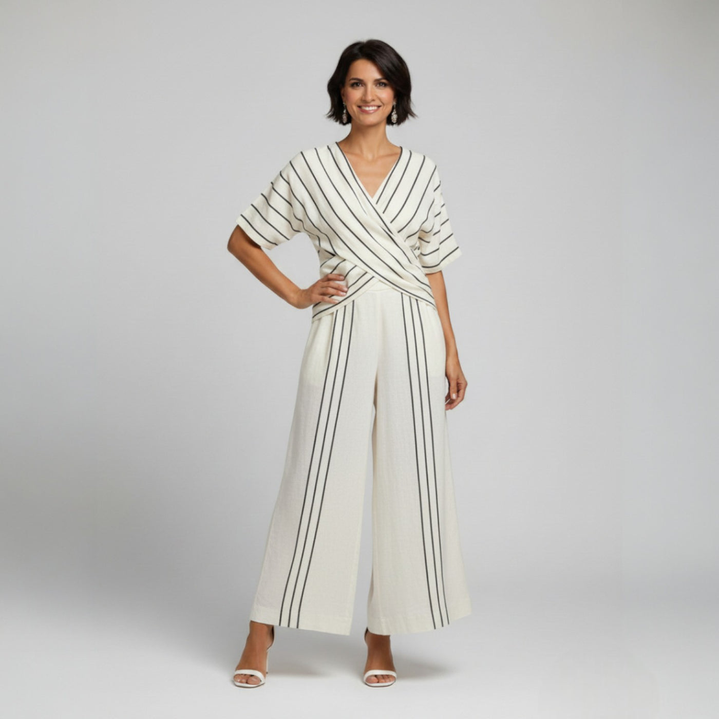 Linen Cross-Waist Set