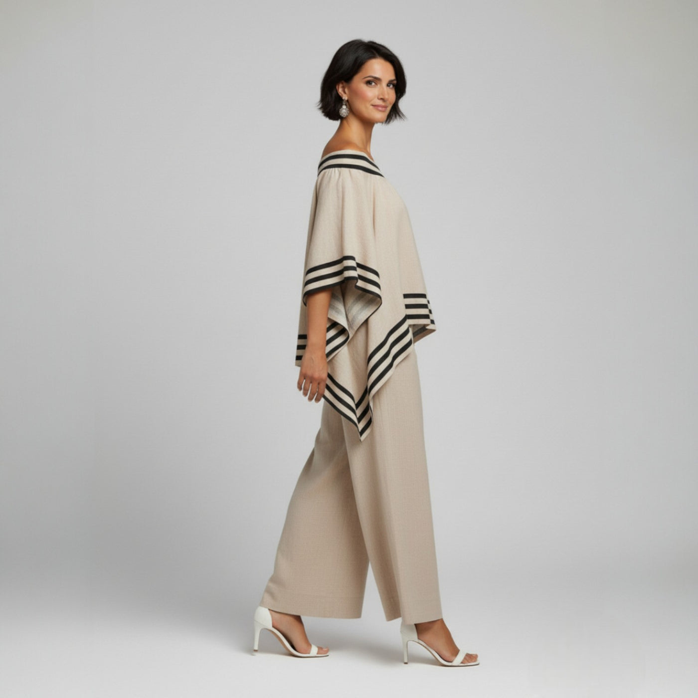 Elegant Striped Linen Set