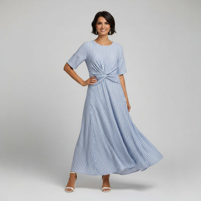 Twisted Linen Dress