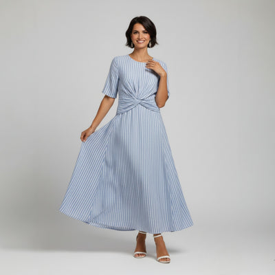 Twisted Linen Dress