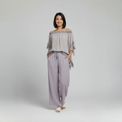 Off-the-Shoulder Linen Set