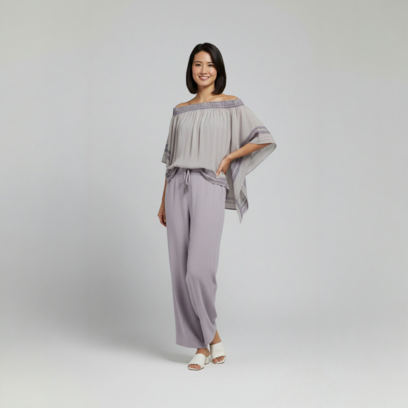 Off-the-Shoulder Linen Set