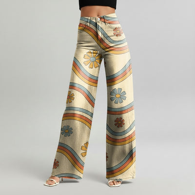 Lily™ - Striped Wide-Leg Pants