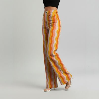 Lily™ - Striped Wide-Leg Pants
