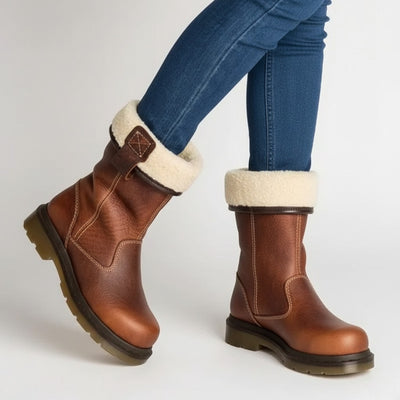 Lilia | Lined Leather Winter Boots