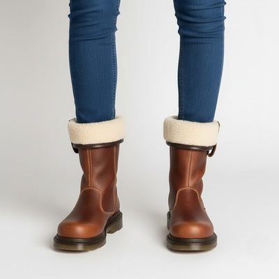 Lilia | Lined Leather Winter Boots