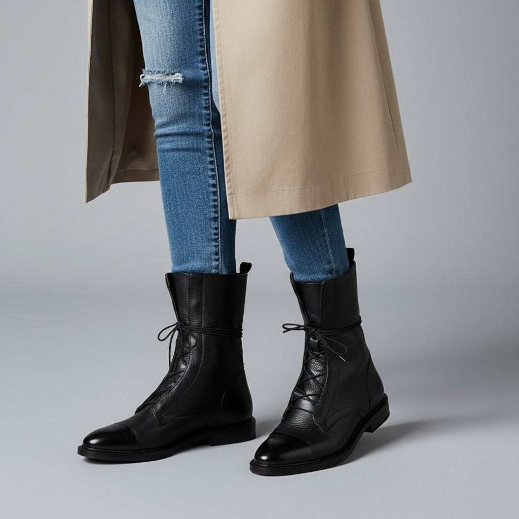 Sofia | Vintage Look Heel Boots
