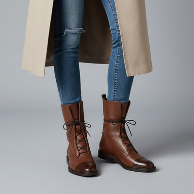 Sofia | Vintage Look Heel Boots