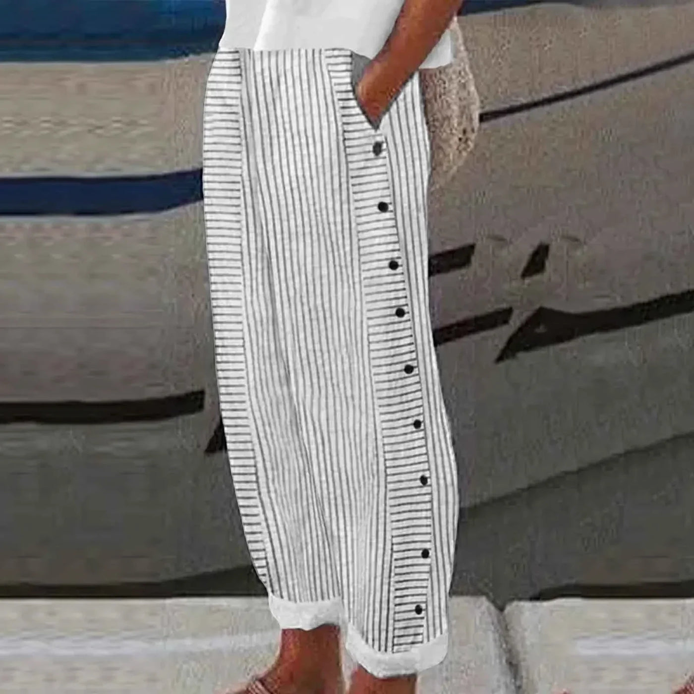 Anna | Seabreeze Striped Pants