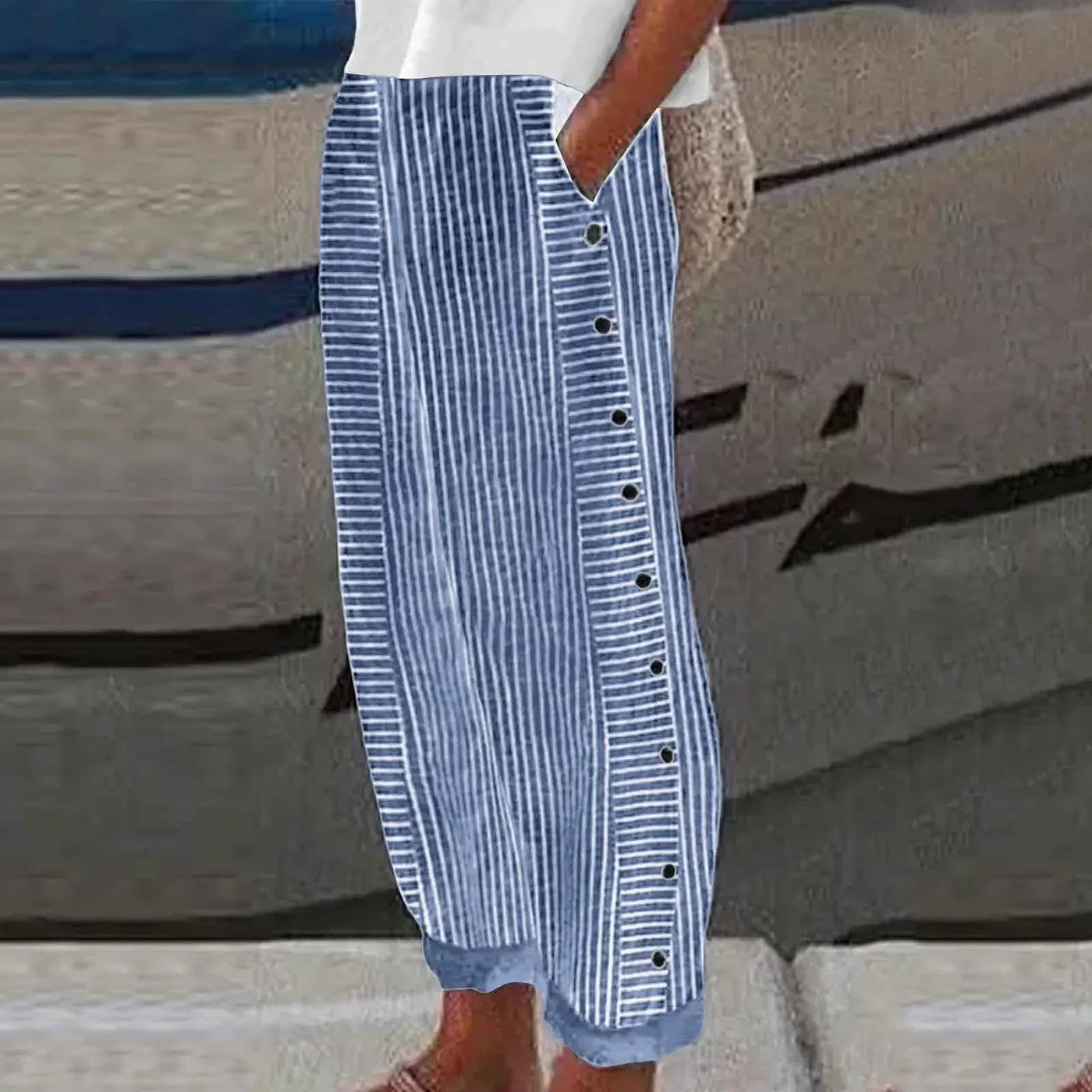 Anna | Seabreeze Striped Pants