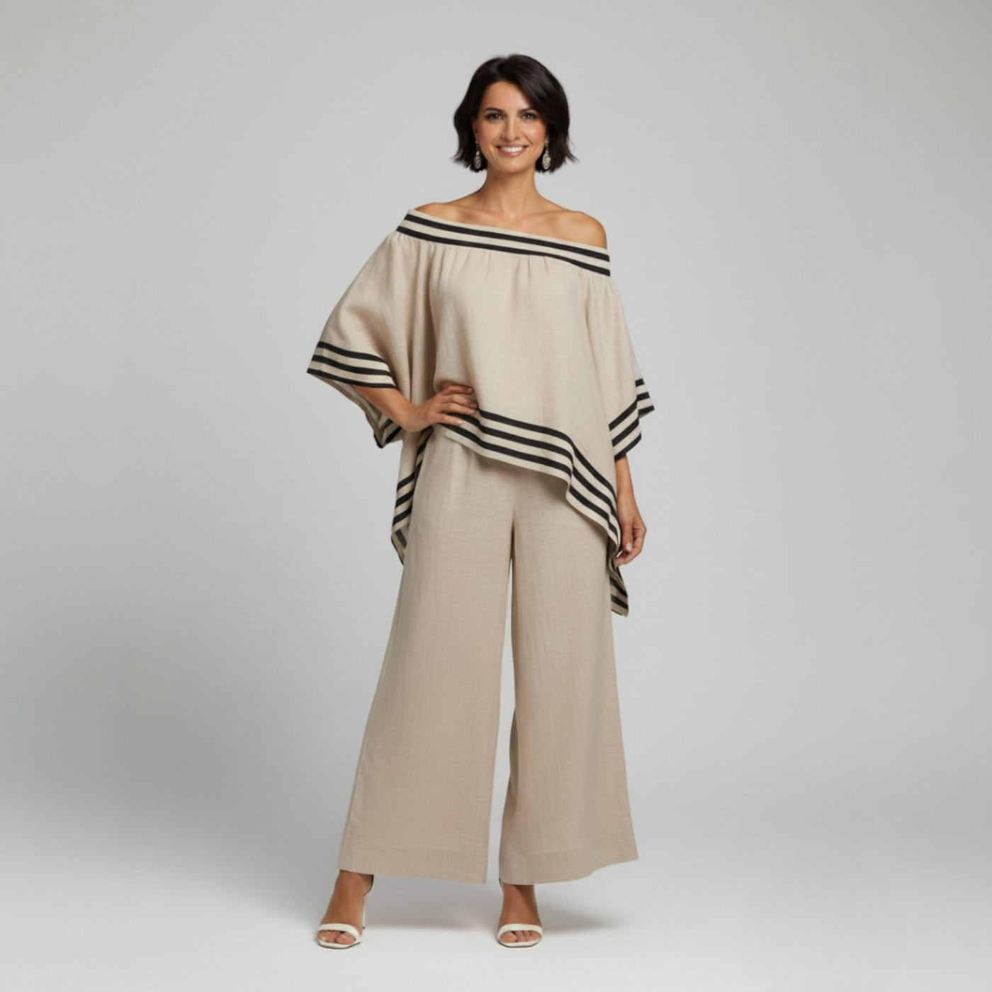 Elegant Striped Linen Set