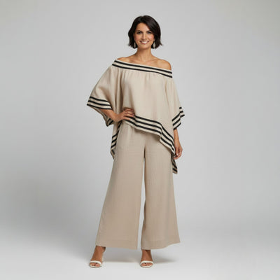Elegant Striped Linen Set